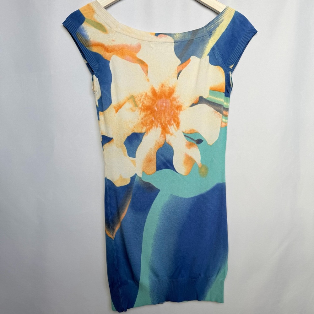 Forever 21 Blue and Orange Floral Mini Dress, Women’s Small - Picture 5 of 6